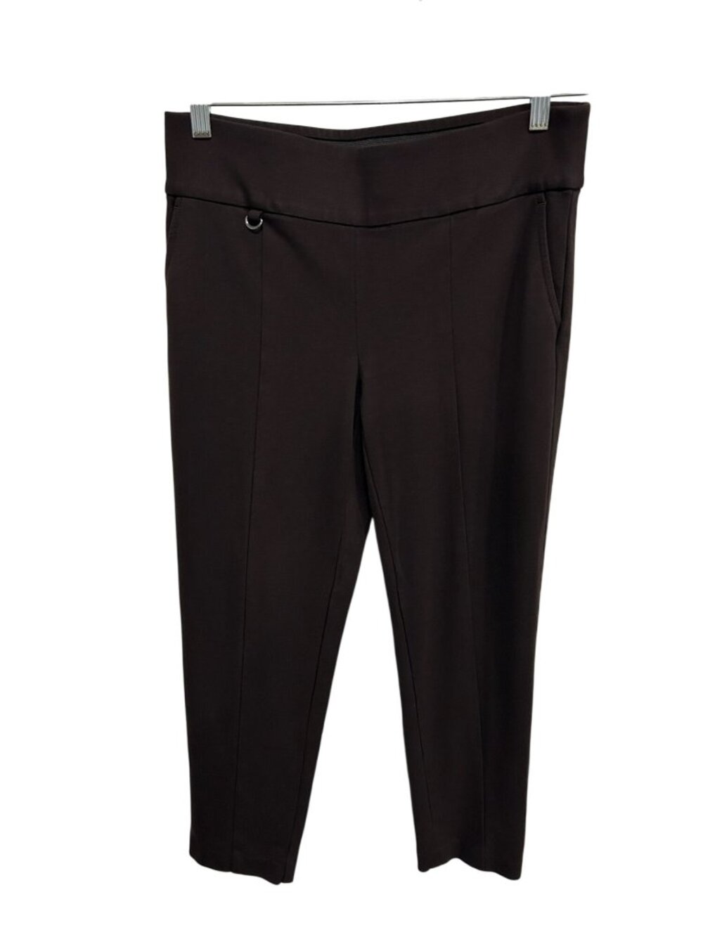 Counterparts 8 Brown Slim Fit Mid Rise Stretch Pants Dark Academia Minimalist